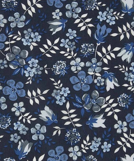 LIBERTY OF LONDON EDENHAM H Bleu Cotton Tana Lawn 3m