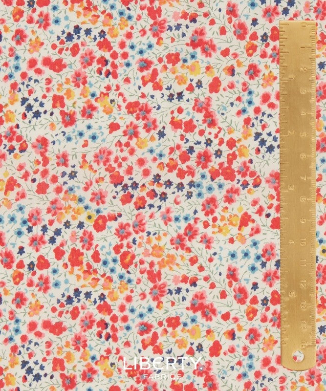 Liberty London Phoebe Red Little Flowers Cotton Tana Lawn® 3m