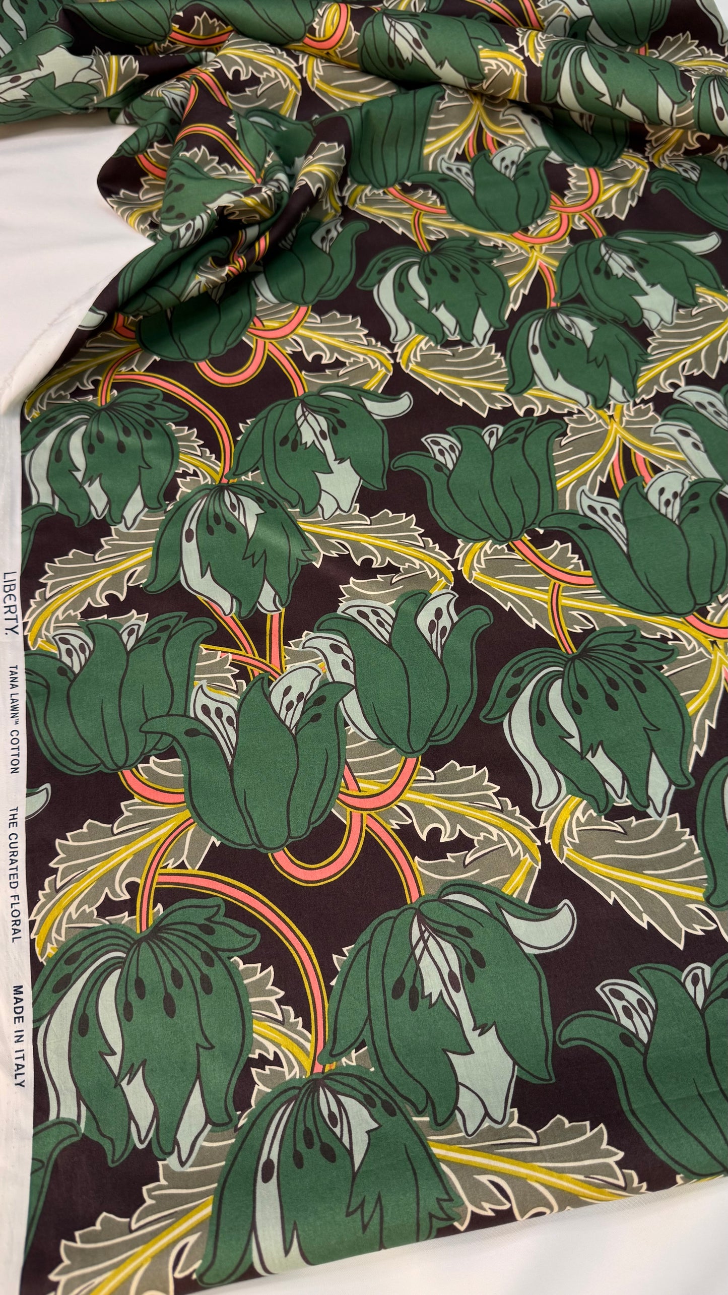 Liberty Fabric Evelyn Dawn Green Cotton Tana Lawn® 3m