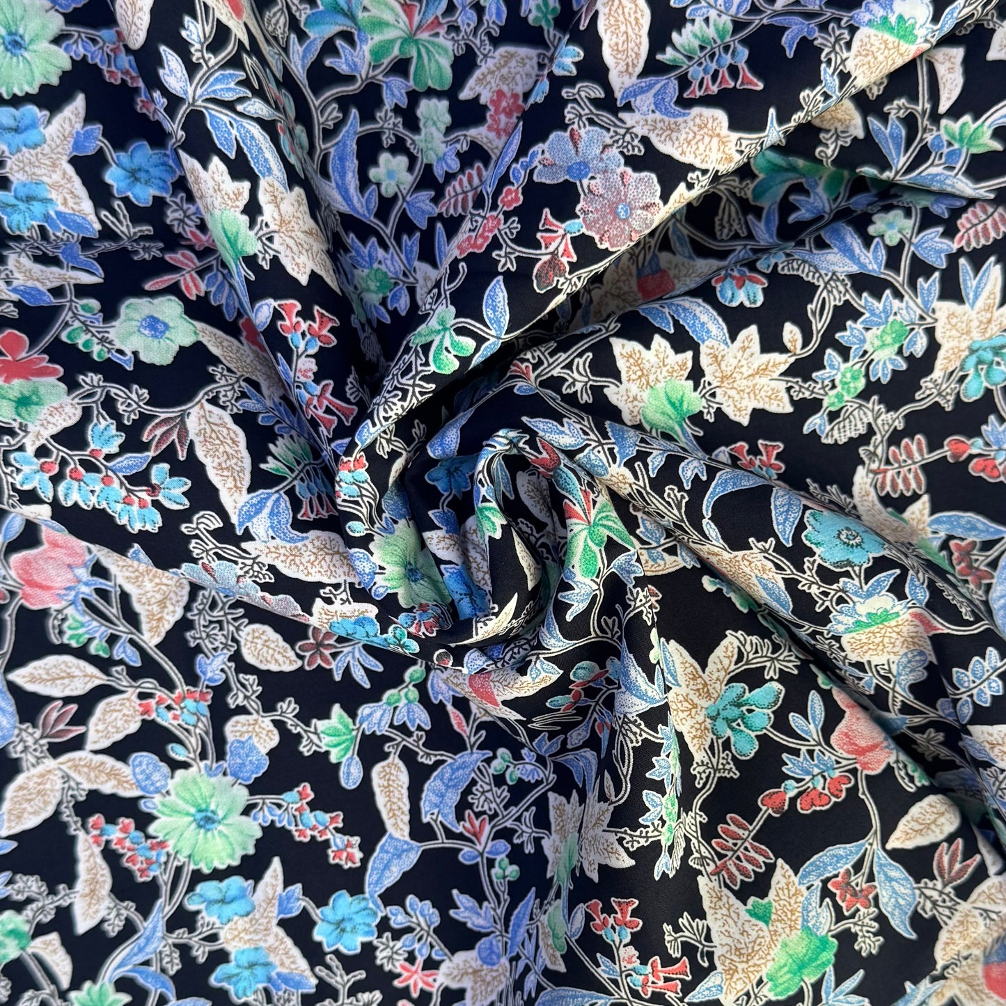 Heaven Black (English cotton Tana Lawn) 3m