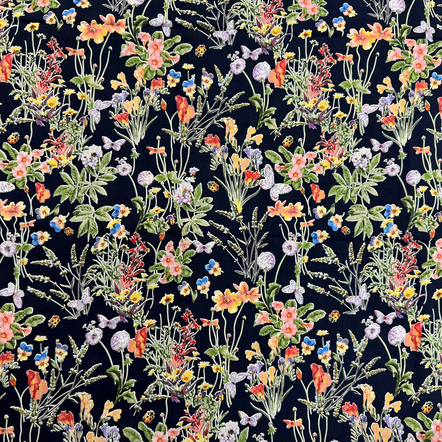 Heaven Black (English cotton Tana Lawn) 3m