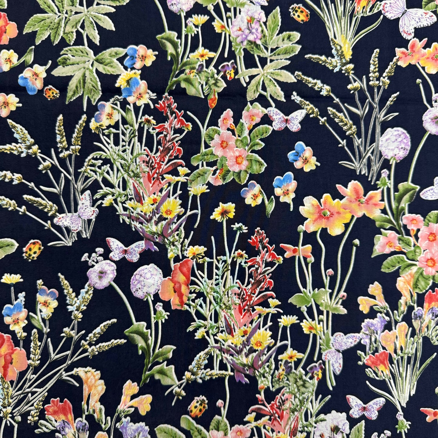 Heaven Black (English cotton Tana Lawn) 3m
