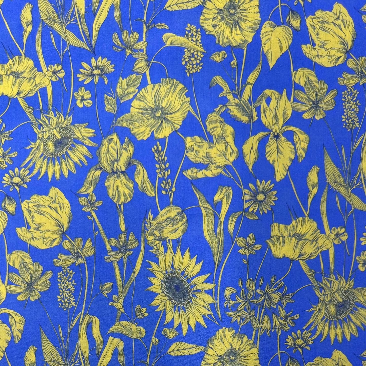Liberty Fabric Mono Muse blue Cotton Tana Lawn® 3m