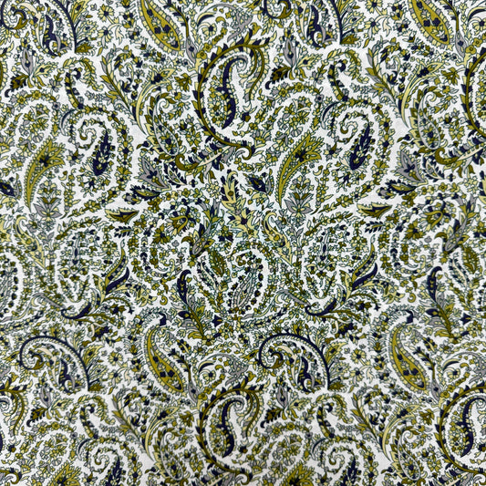 Green paisley (English cotton Tana Lawn) 3m