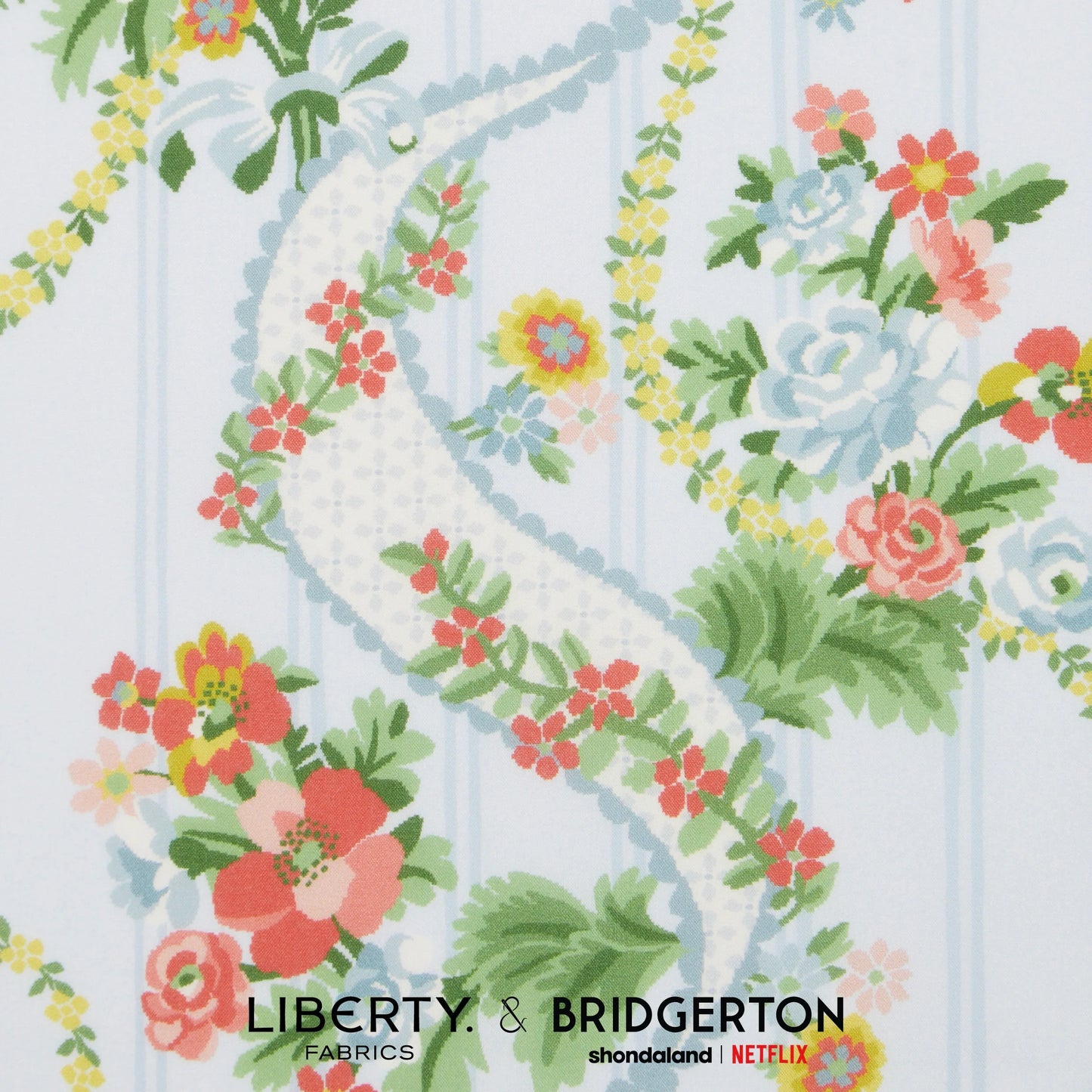 Liberty Fabrics x Bridgerton Ribbon Cascade B Tana Lawn Cotton (3m)