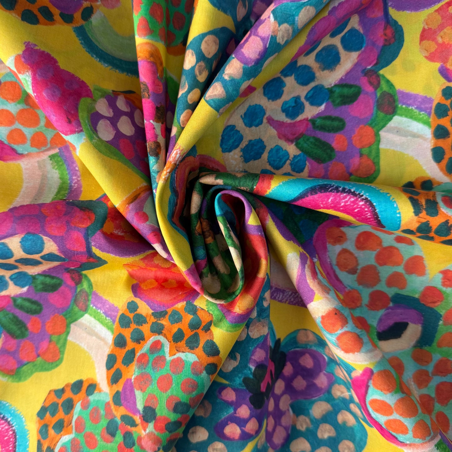Liberty Fabric IJ FAUVISM FLORAL yellow Cotton Tana Lawn® 3m