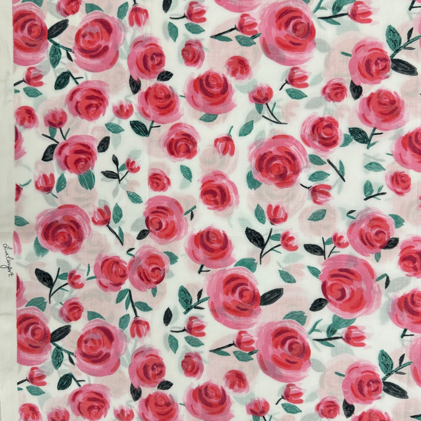 Pink Roses (English cotton Tana Lawn) 3m