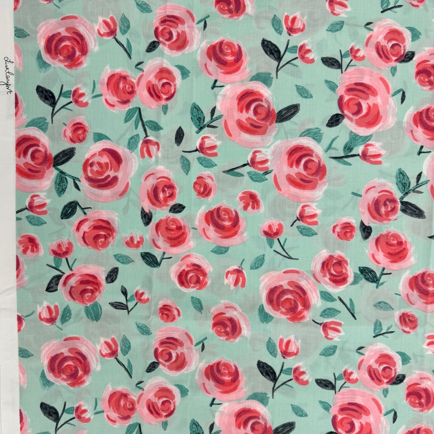 Tiffany pink Roses(English cotton Tana Lawn) 3m