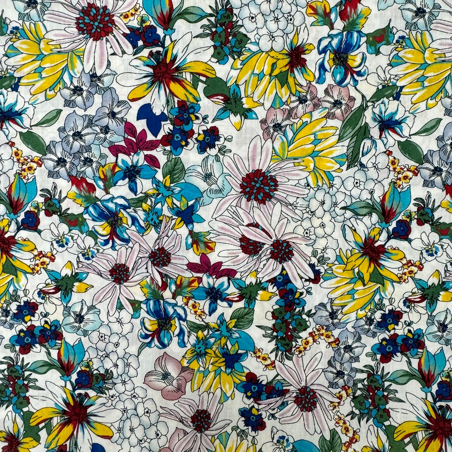 Summer Flowers (Italian cotton Tana Lawn) 3m