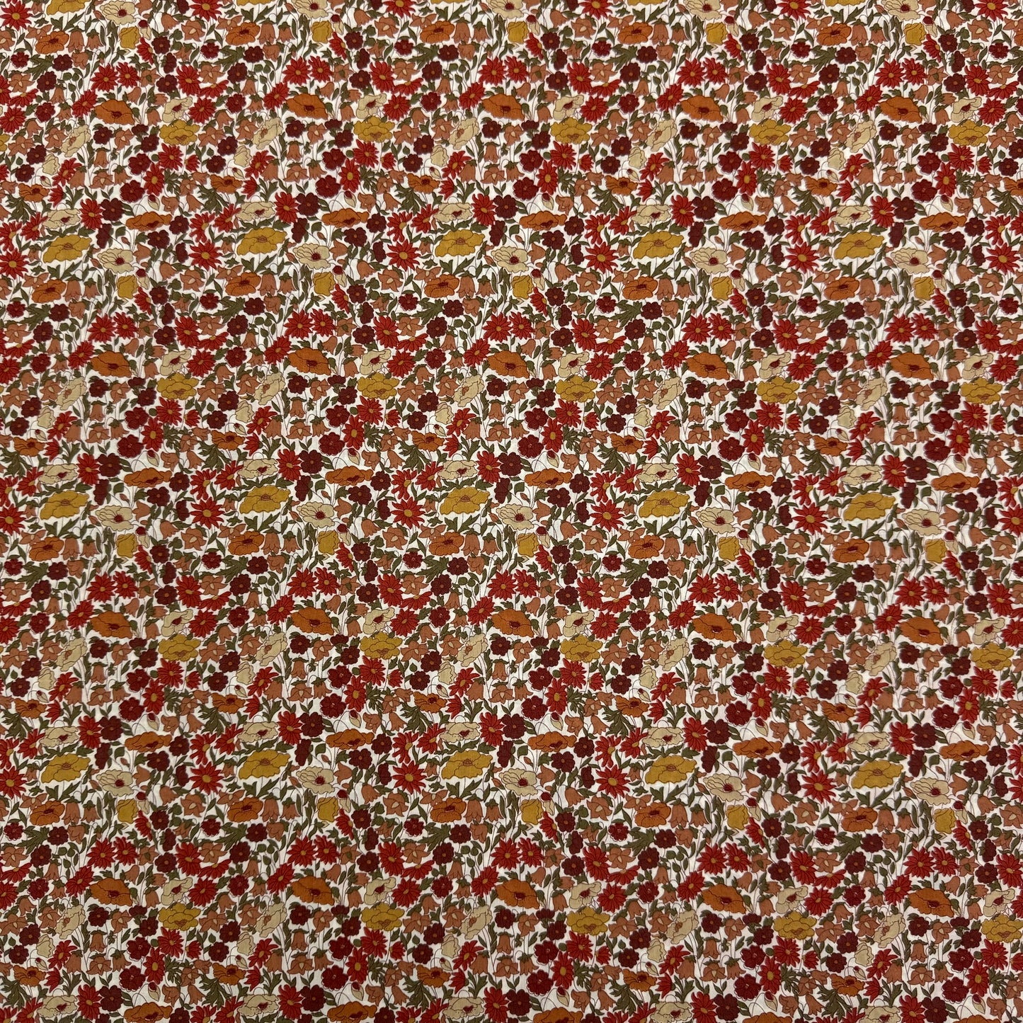 Poppy and Daisy Brown Tana Lawn™ Cotton 3m