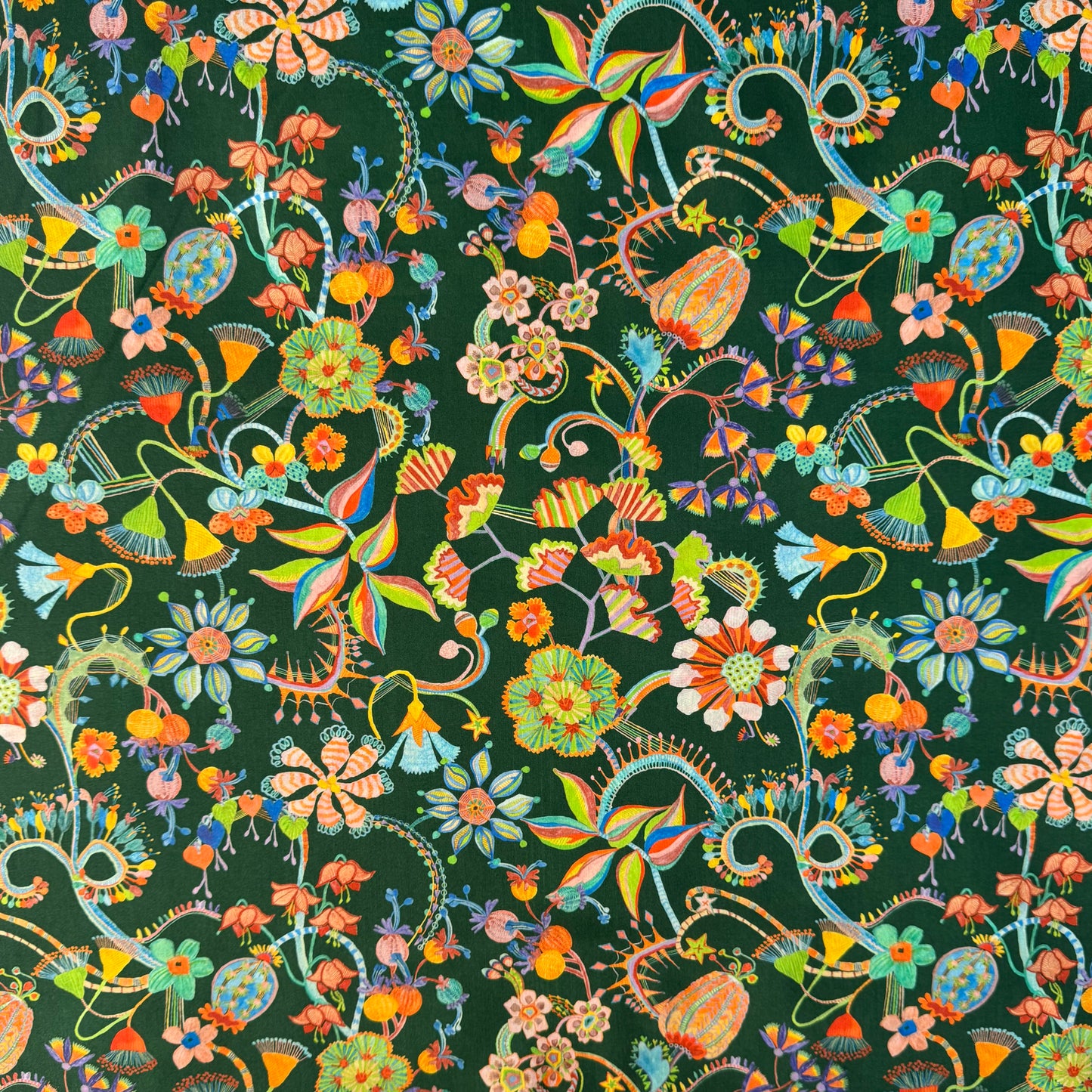 Liberty Fabric BEAUTIFULLY BIZ Green Cotton Tana Lawn® 3m