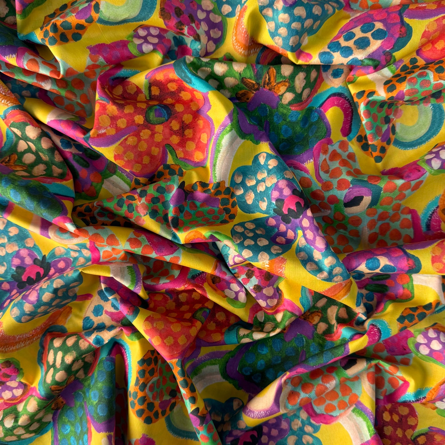 Liberty Fabric IJ FAUVISM FLORAL yellow Cotton Tana Lawn® 3m