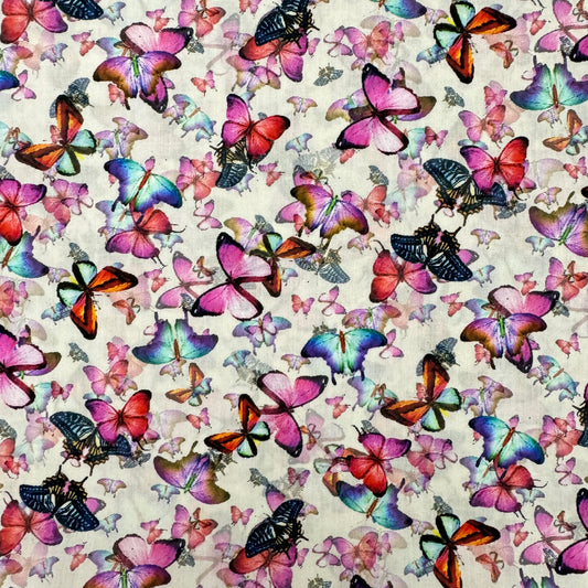 Pink Butterflies (Italian cotton Tana Lawn) 3m