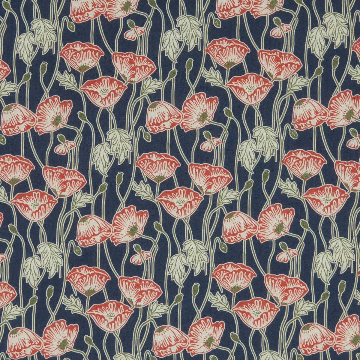 Liberty Fabrics Erito Poppy D Tana Lawn Cotton 3m