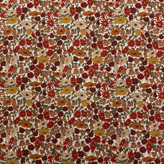 Poppy and Daisy Brown Tana Lawn™ Cotton 3m