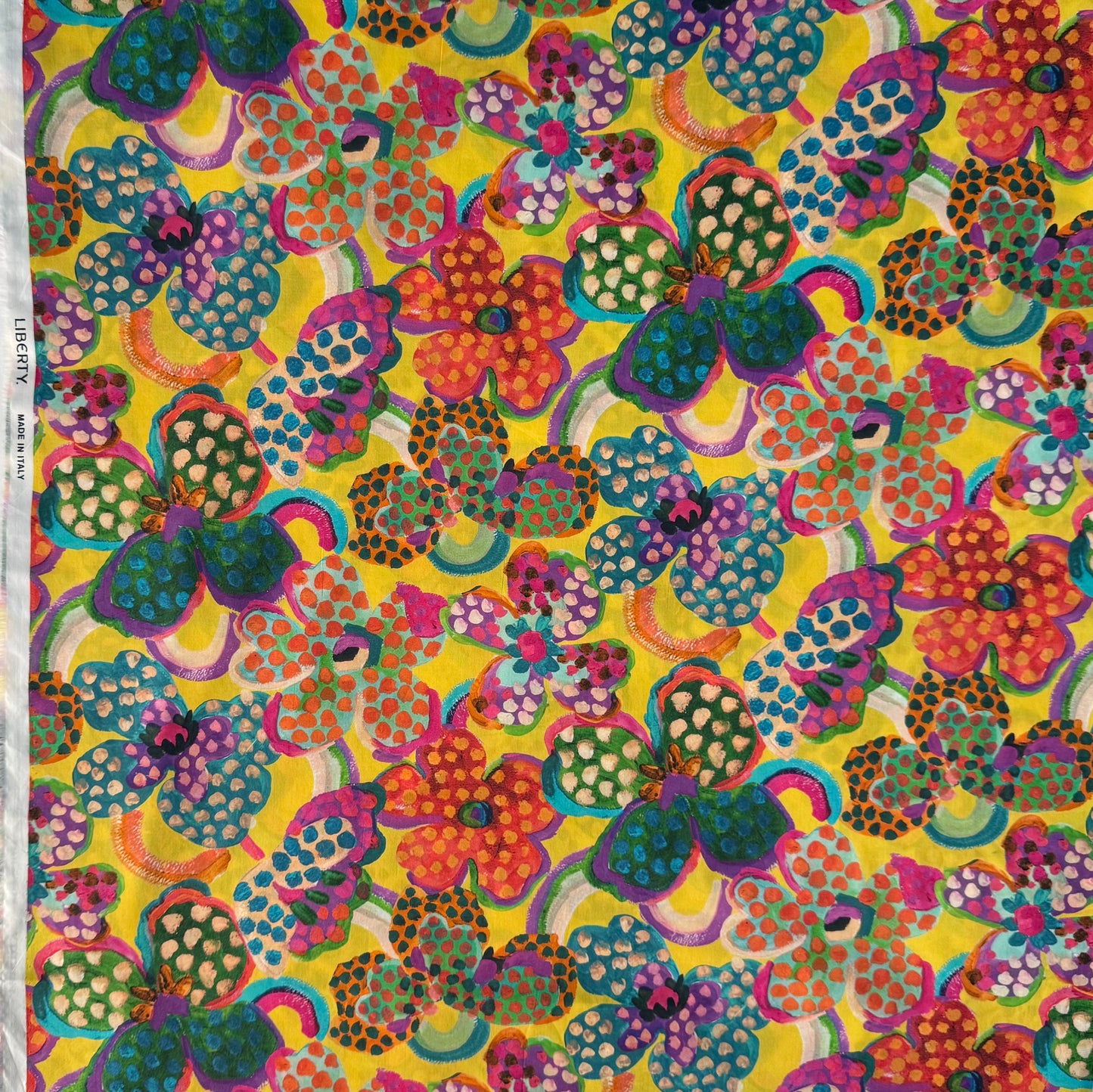 Liberty Fabric IJ FAUVISM FLORAL yellow Cotton Tana Lawn® 3m