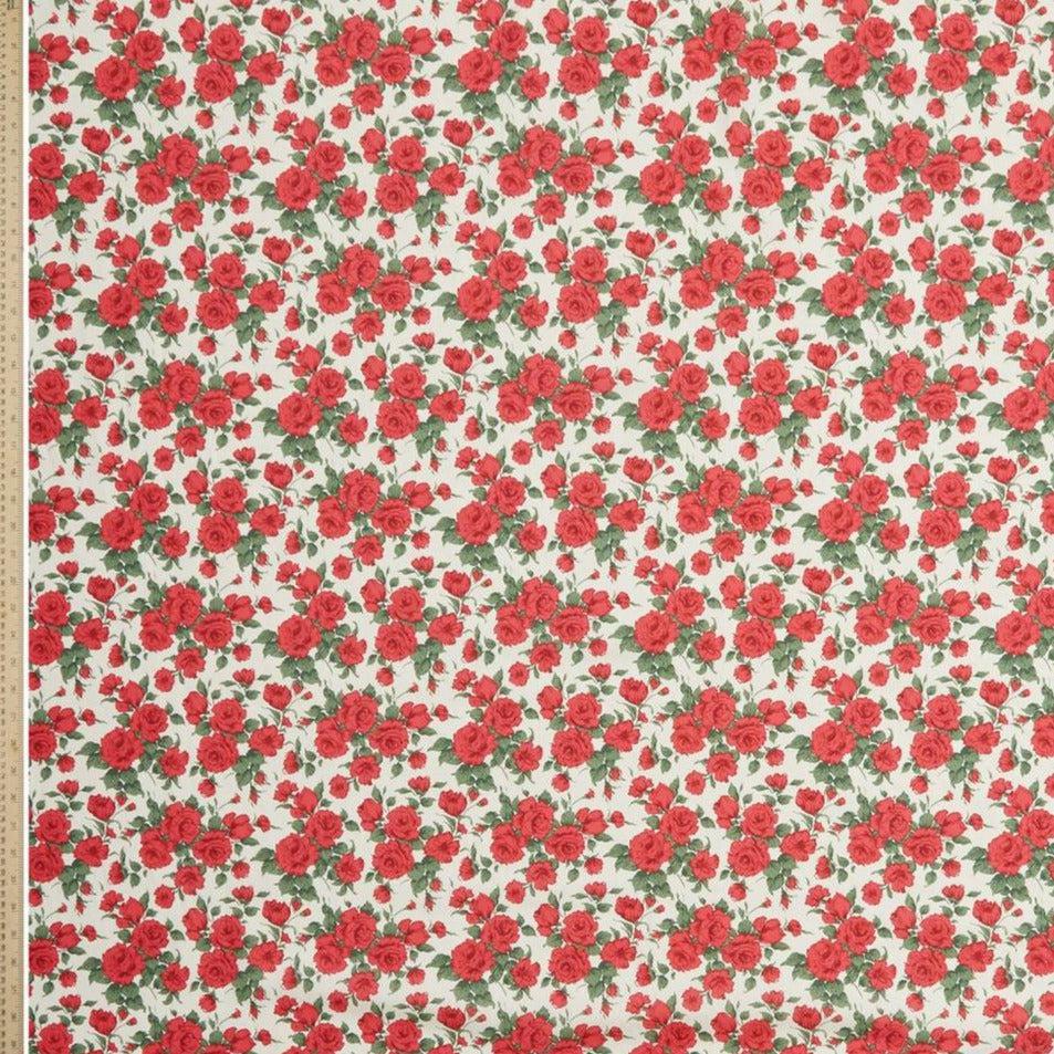 LIBERTY FABRICS Carline Rose Red Tana Lawn™ Cotton (3m)