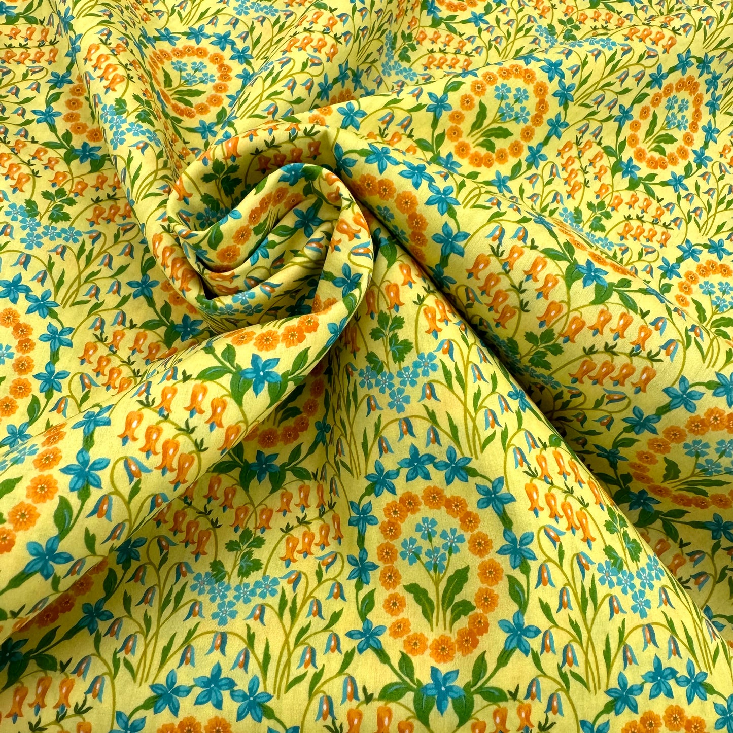 Liberty Fabric yellow floral Tana Lawn™ Cotton 3m