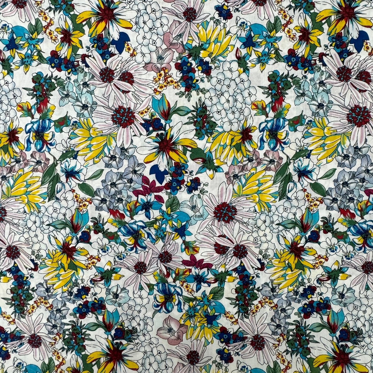 Summer Flowers (Italian cotton Tana Lawn) 3m