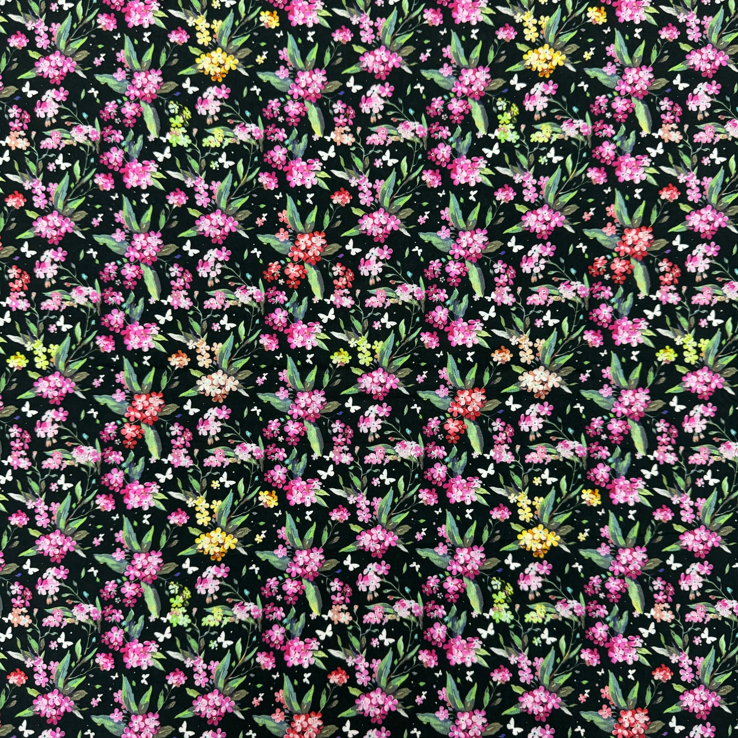 Tessuto Digital pink flowers (Italian cotton Tana Lawn) 3m