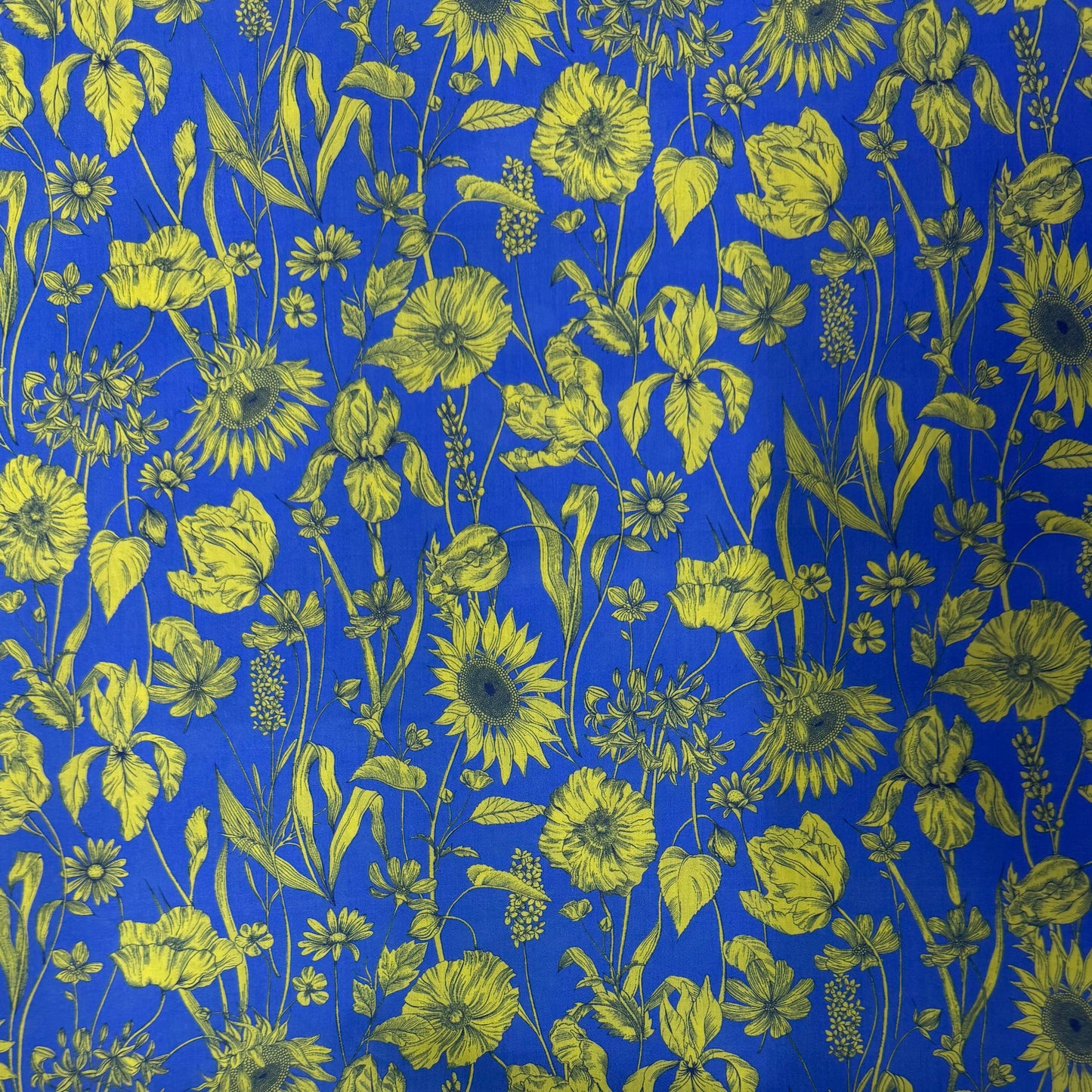 Liberty Fabric Mono Muse blue Cotton Tana Lawn® 3m