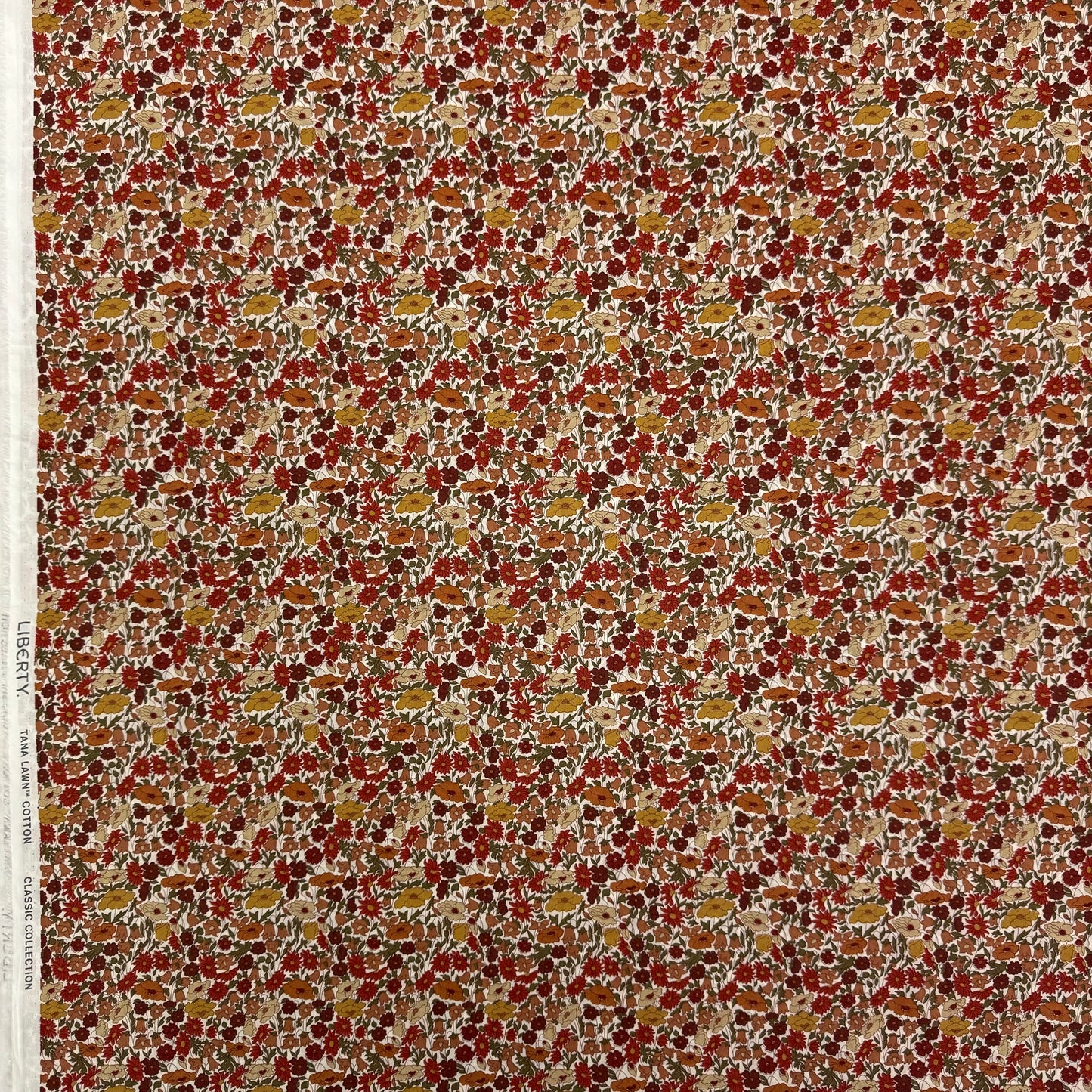 Poppy and Daisy Brown Tana Lawn™ Cotton 3m