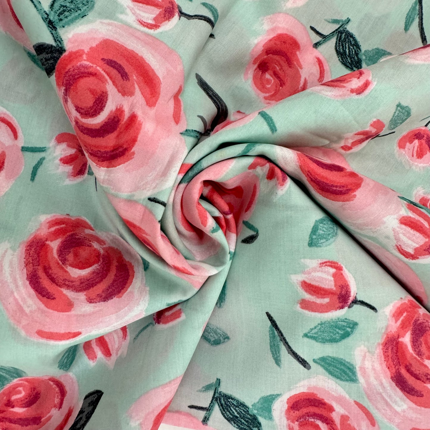 Tiffany pink Roses(English cotton Tana Lawn) 3m