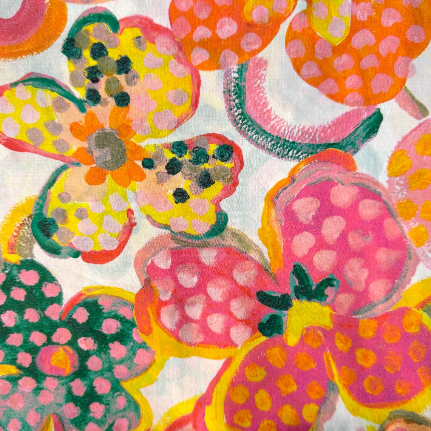 Liberty Fabric IJ FAUVISM FLORAL orange Cotton Tana Lawn® 3m