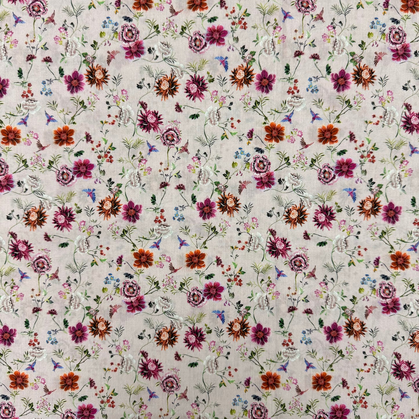 Pink flowers (Italian cotton Tana Lawn) 3m