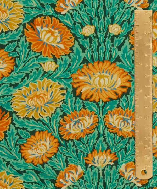 Liberty Fabrics Cynthia Nouveau green Tana Lawn Cotton