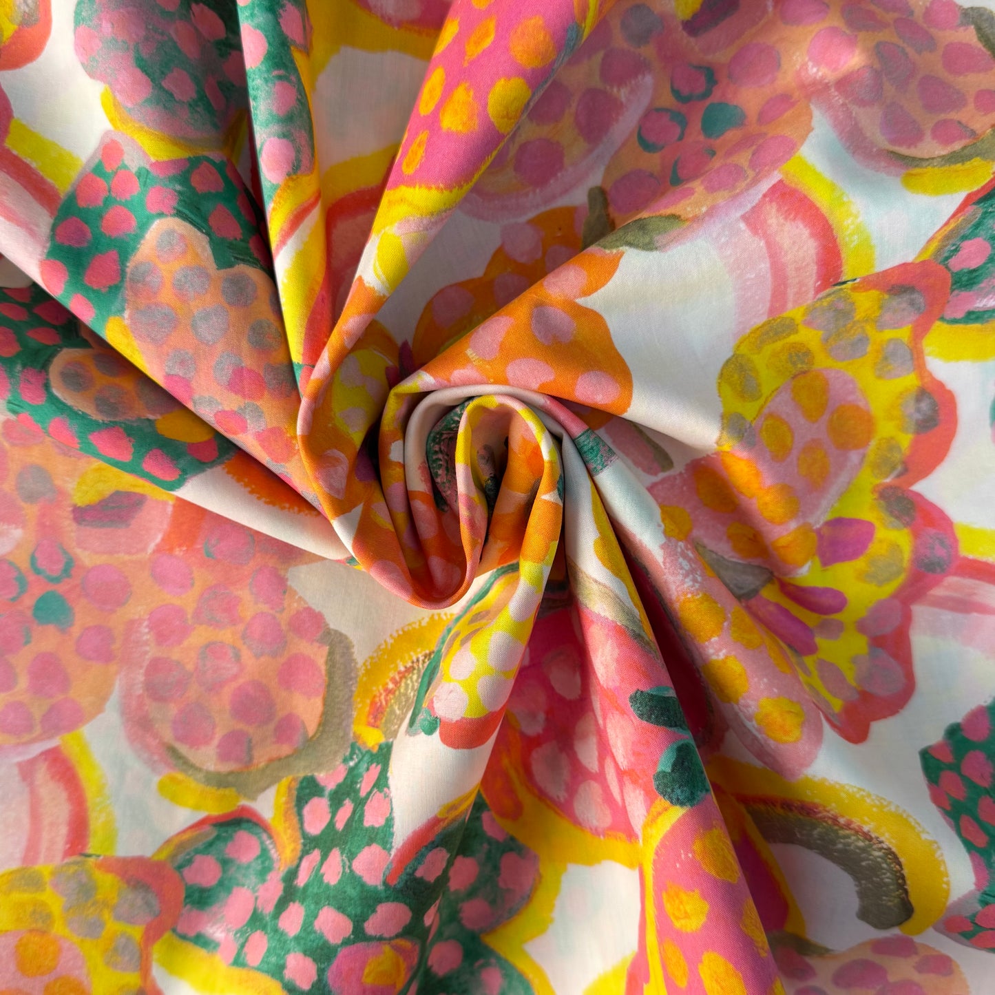 Liberty Fabric IJ FAUVISM FLORAL orange Cotton Tana Lawn® 3m