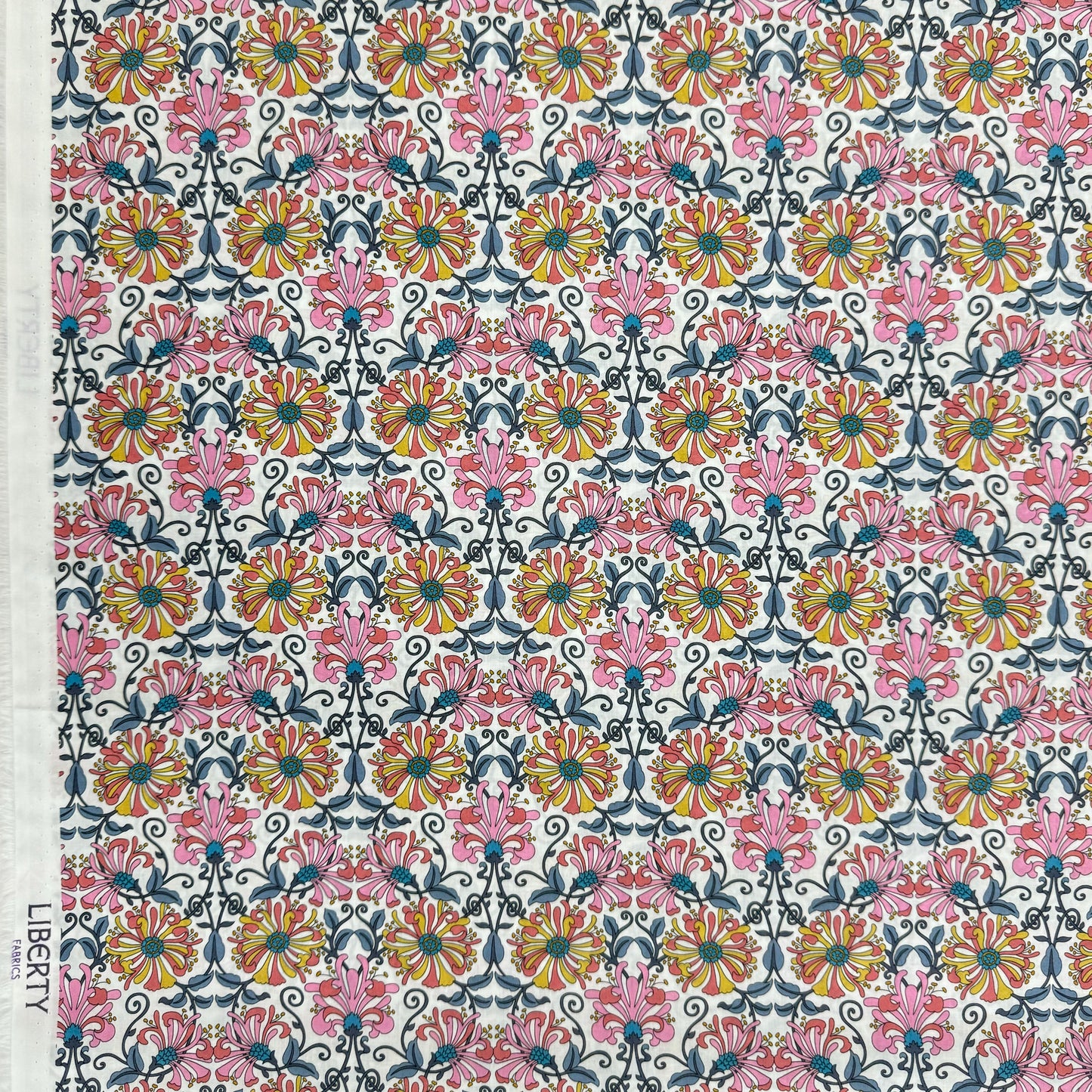 Liberty Fabric HONEYSUCKLE TANGERINE DREAM Tana Lawn™ Cotton 3m