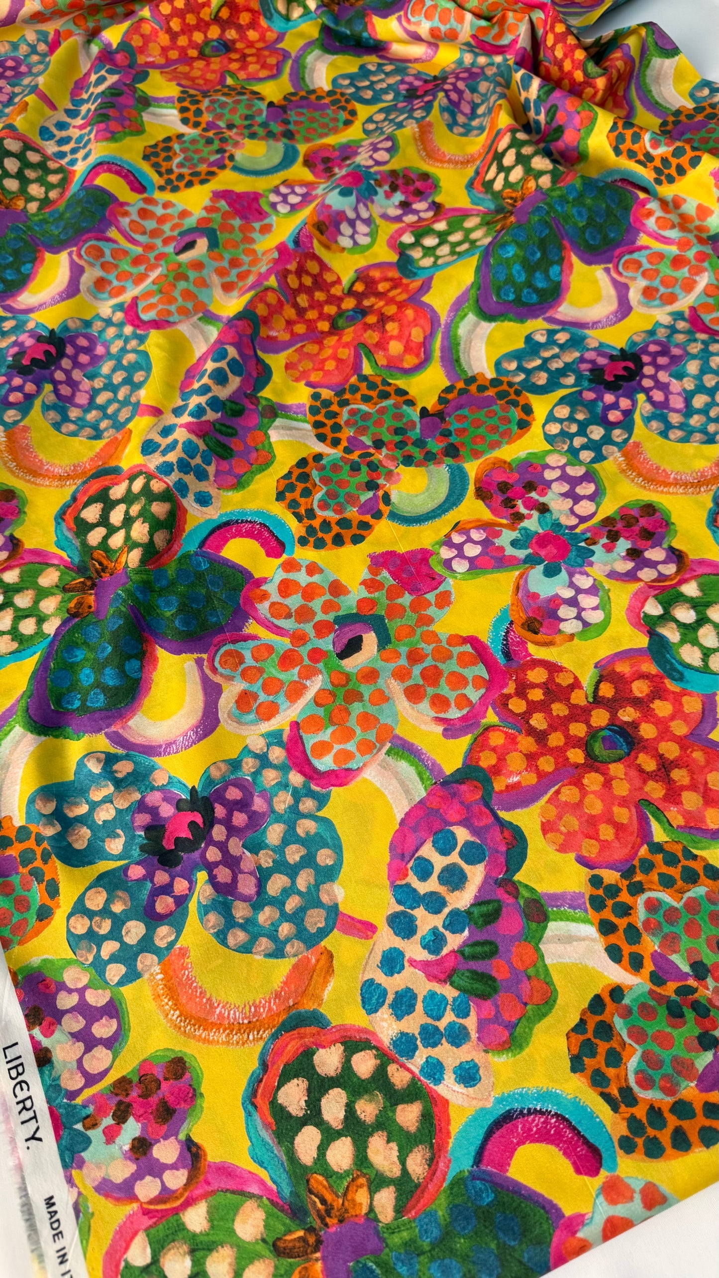 Liberty Fabric IJ FAUVISM FLORAL yellow Cotton Tana Lawn® 3m