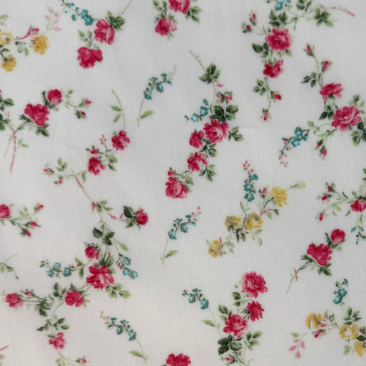 Liberty Fabric red Elizabeth Cotton Tana Lawn® 3m