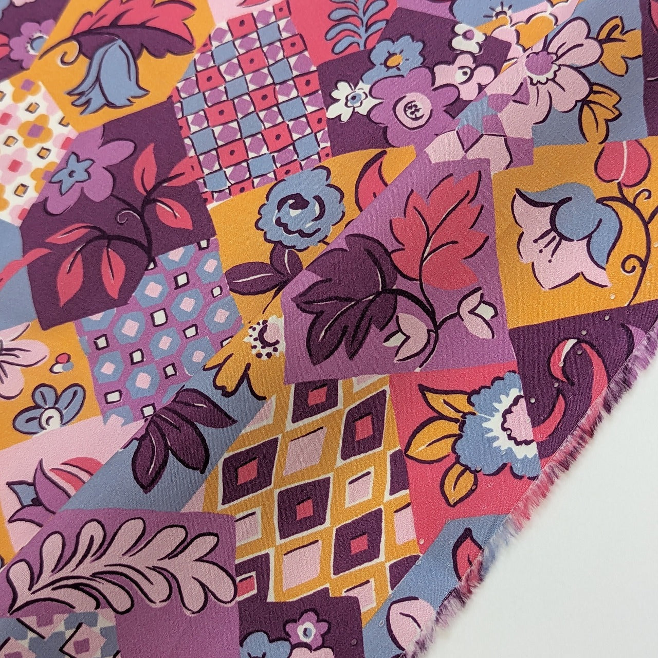 Liberty Fabric Flower Patch Purple