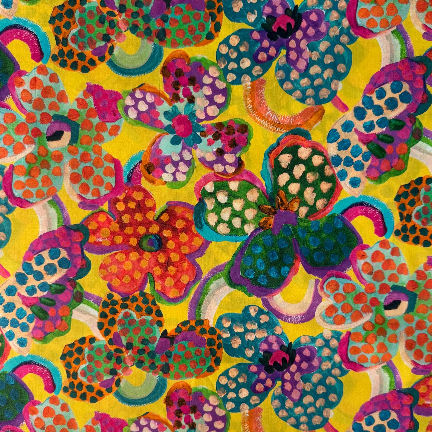 Liberty Fabric IJ FAUVISM FLORAL yellow Cotton Tana Lawn® 3m