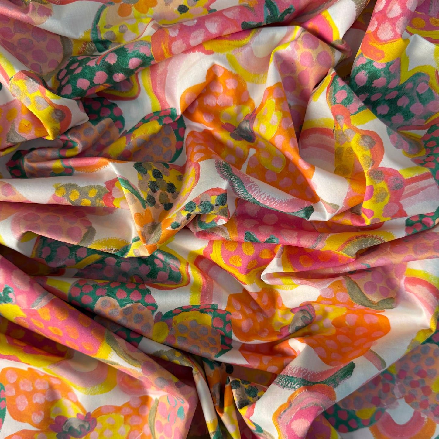 Liberty Fabric IJ FAUVISM FLORAL orange Cotton Tana Lawn® 3m