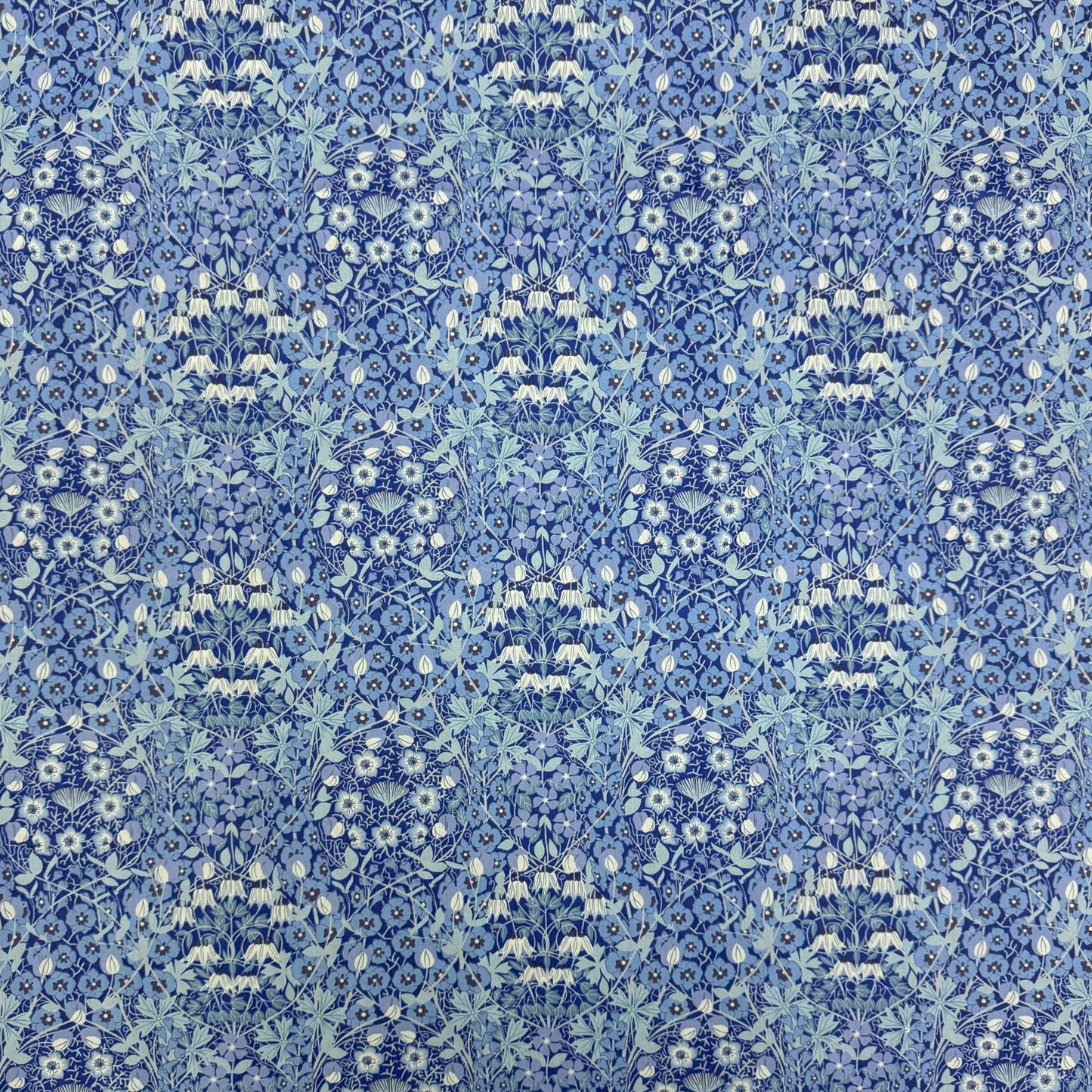 Columbines Blue English Cotton Lawn 3m