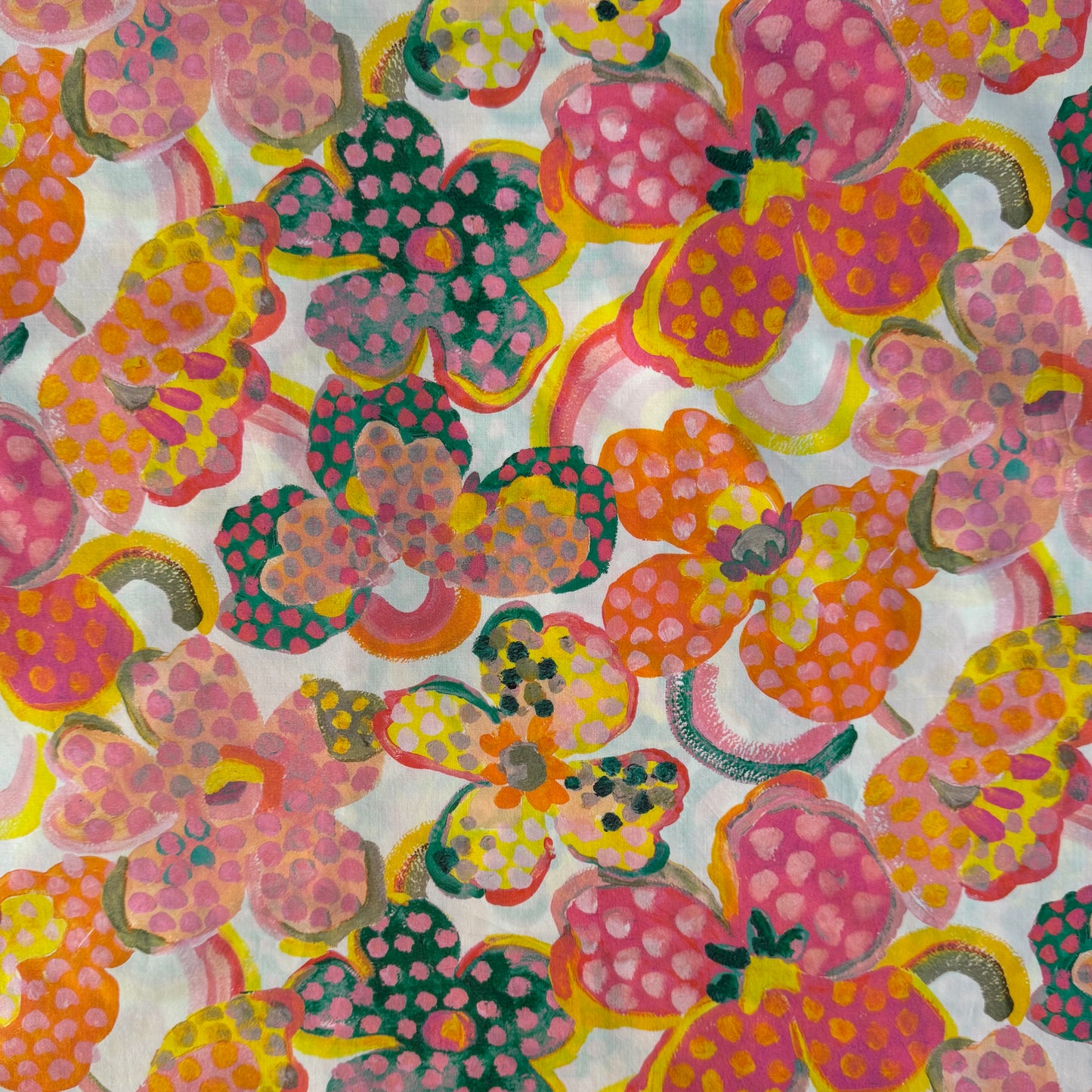 Liberty Fabric IJ FAUVISM FLORAL orange Cotton Tana Lawn® 3m