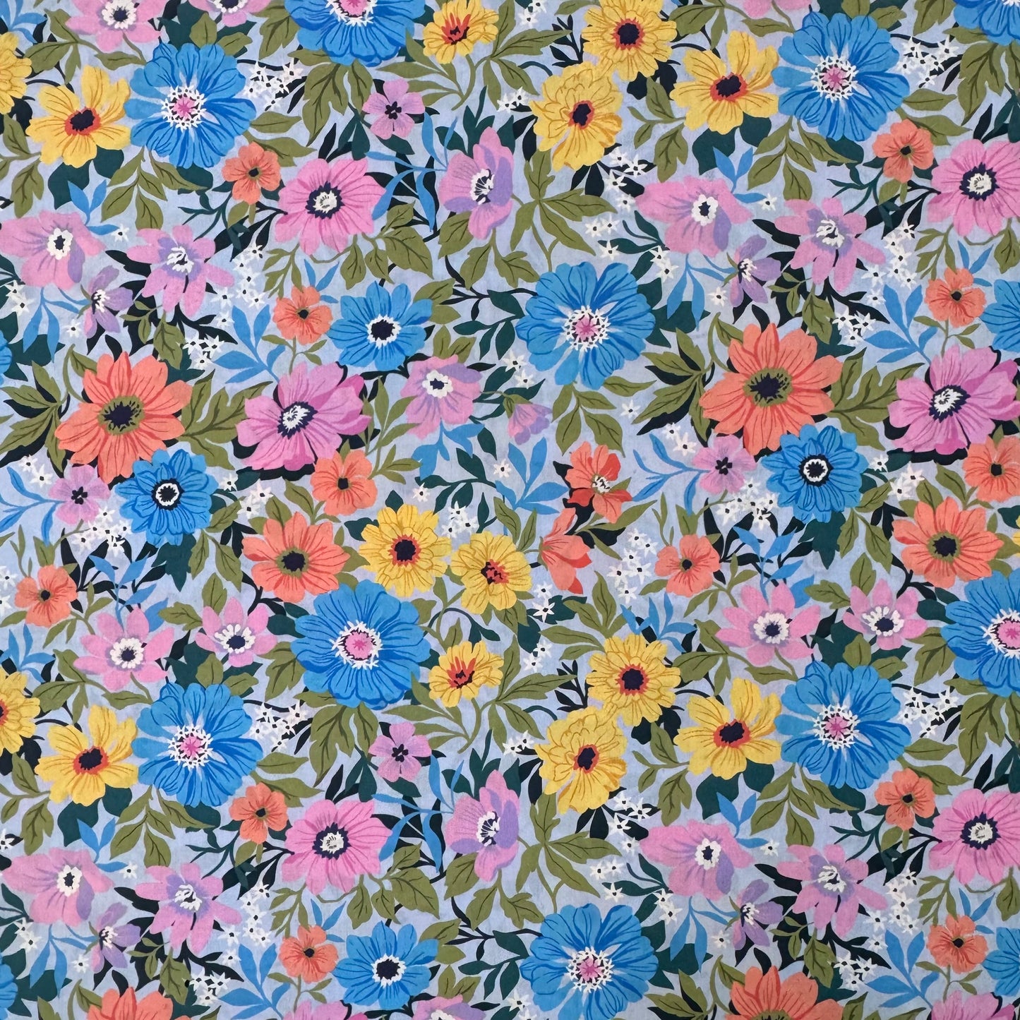 Sun Flowers (Italian cotton Tana Lawn) 3m