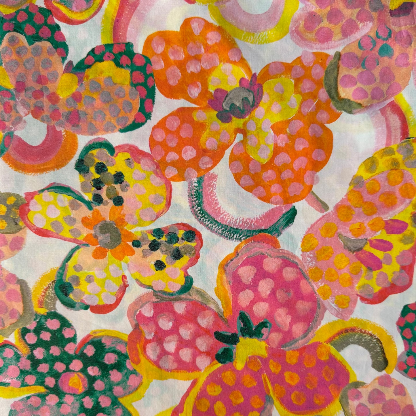 Liberty Fabric IJ FAUVISM FLORAL orange Cotton Tana Lawn® 3m