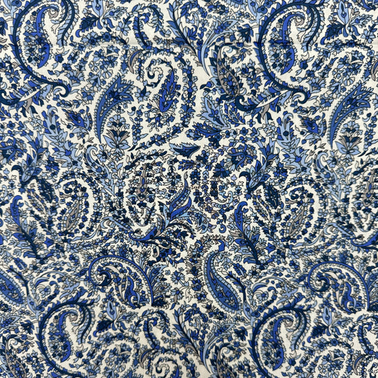 Blue paisley (English cotton Tana Lawn) 3m