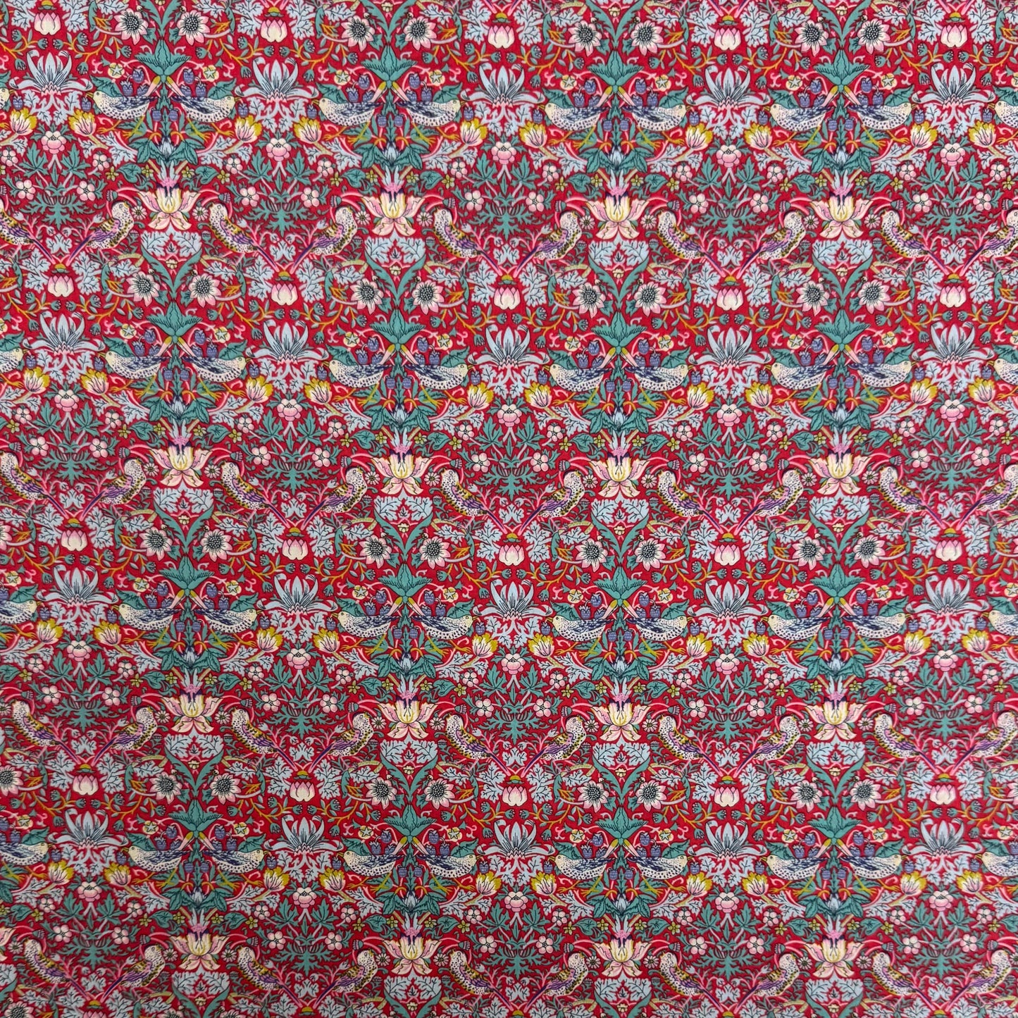 Liberty Strawberry Thief Red Cotton Tana Lawn 3m