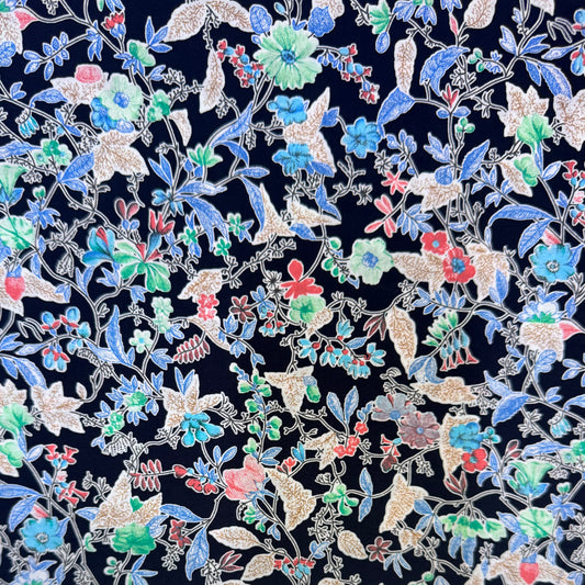 Heaven Black  (English cotton Tana Lawn) 3m