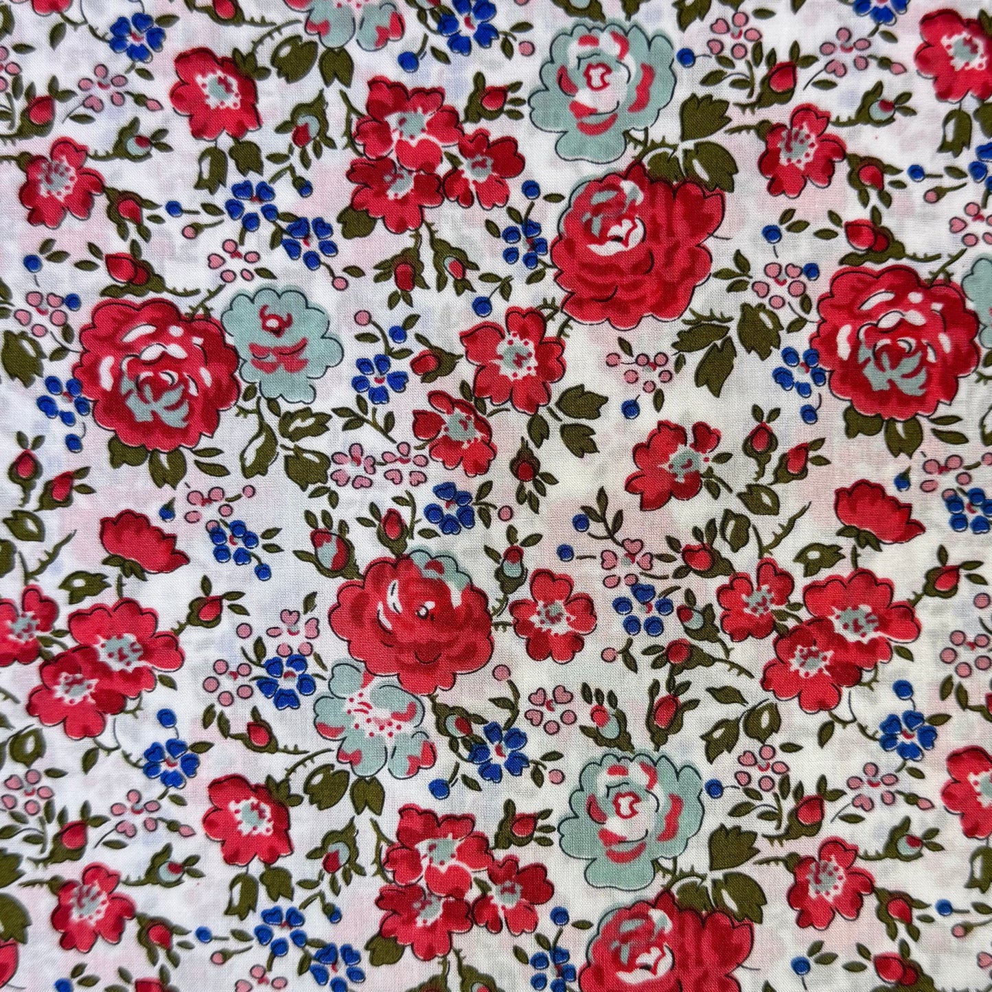 LIBERTY FABRICS Red Felicite Tana Lawn™ Cotton