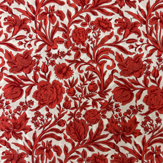 Liberty Fabrics Sambourne Red Tana Lawn Cotton