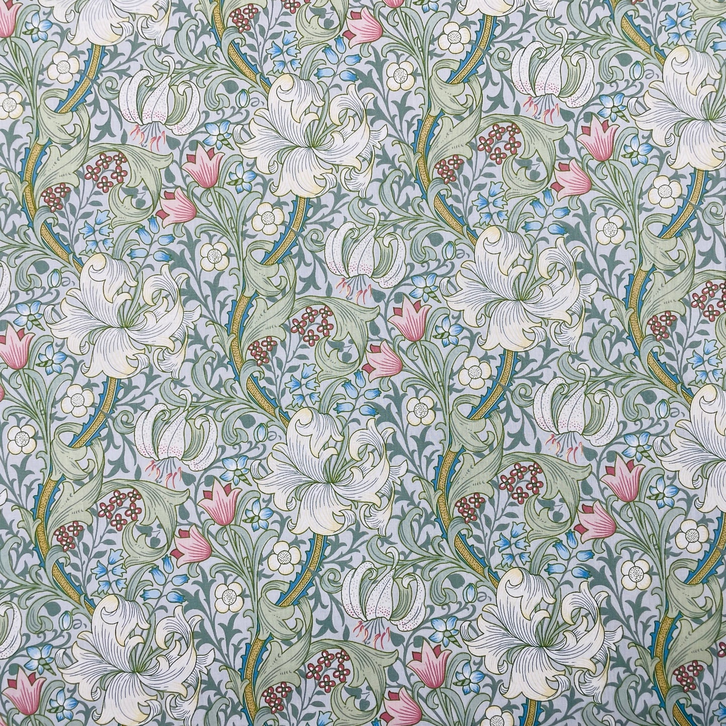 English Cotton Lawn Fabric - Golden Lily B - John Henry Dearle