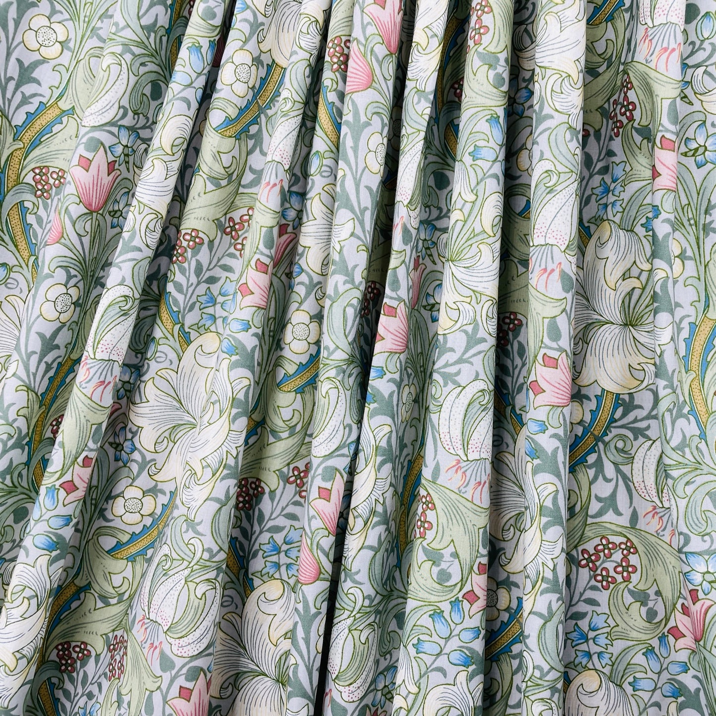 English Cotton Lawn Fabric - Golden Lily B - John Henry Dearle