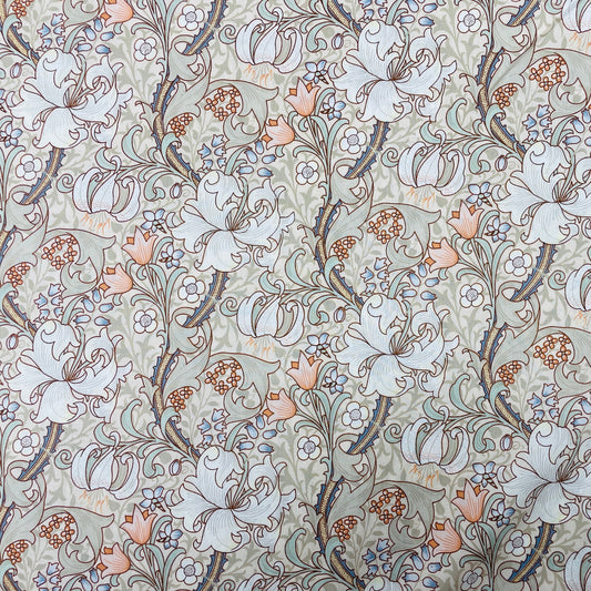 English Cotton Lawn Fabric - Golden Lily C - John Henry Dearle 3m