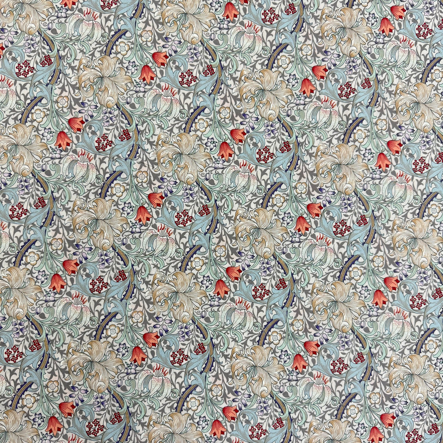 Morris Soft Green (English Cotton Lawn Fabric) 3m